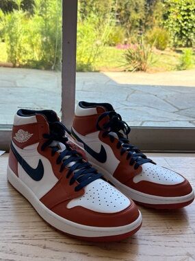 Nike Air Jordan 1 high Golf x Eastside Golf- White/Rust/Navy (Men) NWT